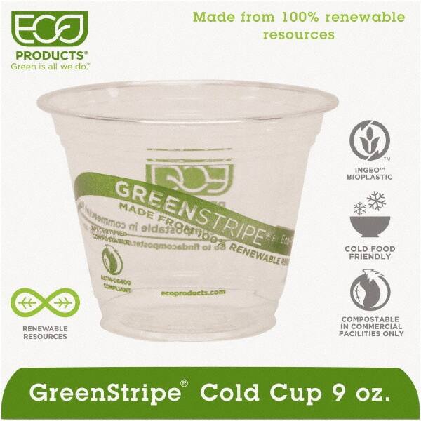 Pack of (50), Renewable & Compostable Cold Cups - 9 oz MPN:ECOEPCC9SGS