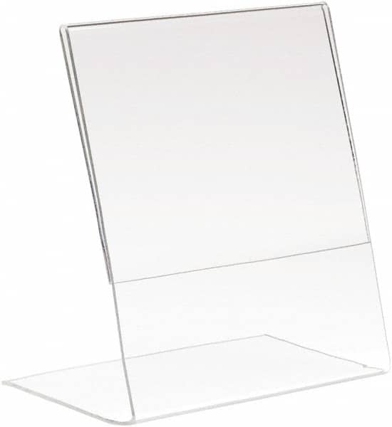 8-1/2 Inch Wide x 11 Inch High Sign Compatibility, Acrylic Round Frame Counter Top Sign Holder MPN:HP/CT811V-SB