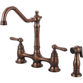 Pioneer Americana 2AM501-ORB Two Handle Kitchen Bridge Faucet with Spray Oil Rubbed Bronze 2AM501-ORB