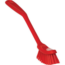 Vikan 42874 Narrow Dish Brush- Medium Red 42874