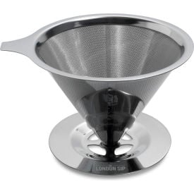 London Sip Coffee Dripper 1-4 Cups Stainless Steel Black CD3