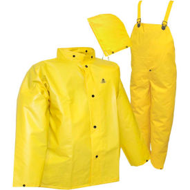 Tingley® S56307 DuraScrim™ 3 Pc Suit Yellow Detachable Hood 3XL S56307.3X