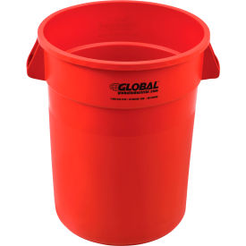 GoVets™ Plastic Trash Can - 32 Gallon Red 460RD240