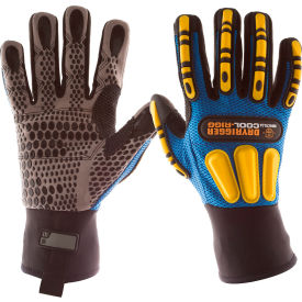 Impacto Dryrigger Coolrigger Full Finger Mechanics Gloves XXL/11 Yellow/Black/Blue WGCOOLRIGGXXL