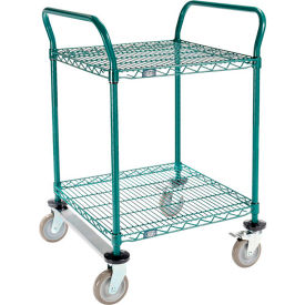 Nexel® Utility Cart 2 Shelf Poly-Green® 24