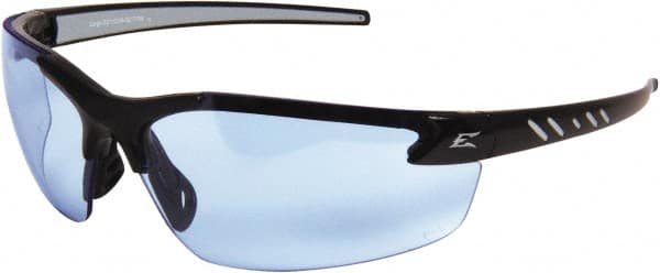 Safety Glass: Anti-Fog & Scratch-Resistant, Polycarbonate, Blue Lenses, Frameless, UV Protection MPN:DZ113VS-G2