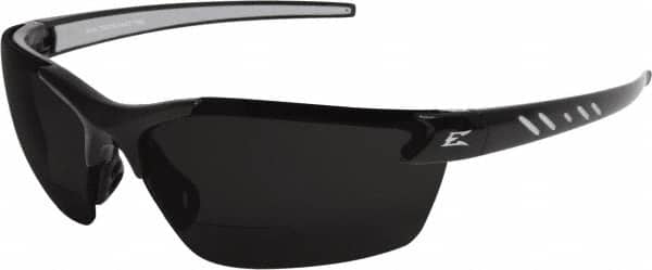 Magnifying Safety Glasses: +2, Smoke Gray Lenses, Scratch Resistant, ANSI & MCEPS MPN:TDZ216-2.0-G2