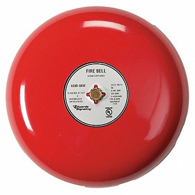 Fire Bell Red 10 in 20 to 24V MPN:439D-10AW-R