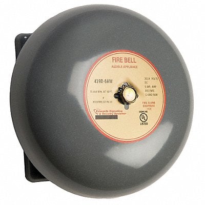 Fire Bell Gray 6 in 20 to 24V MPN:439D-6AW