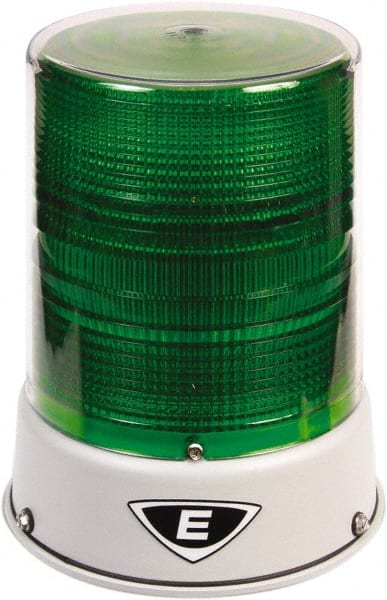 Flashing & Steady Light: Green, Pipe Mount, 120VAC MPN:57PLEDMG120AB