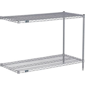 Nexel® 2 Shelf Nexelate® Silver Epoxy Wire Shelving Unit Add On 24