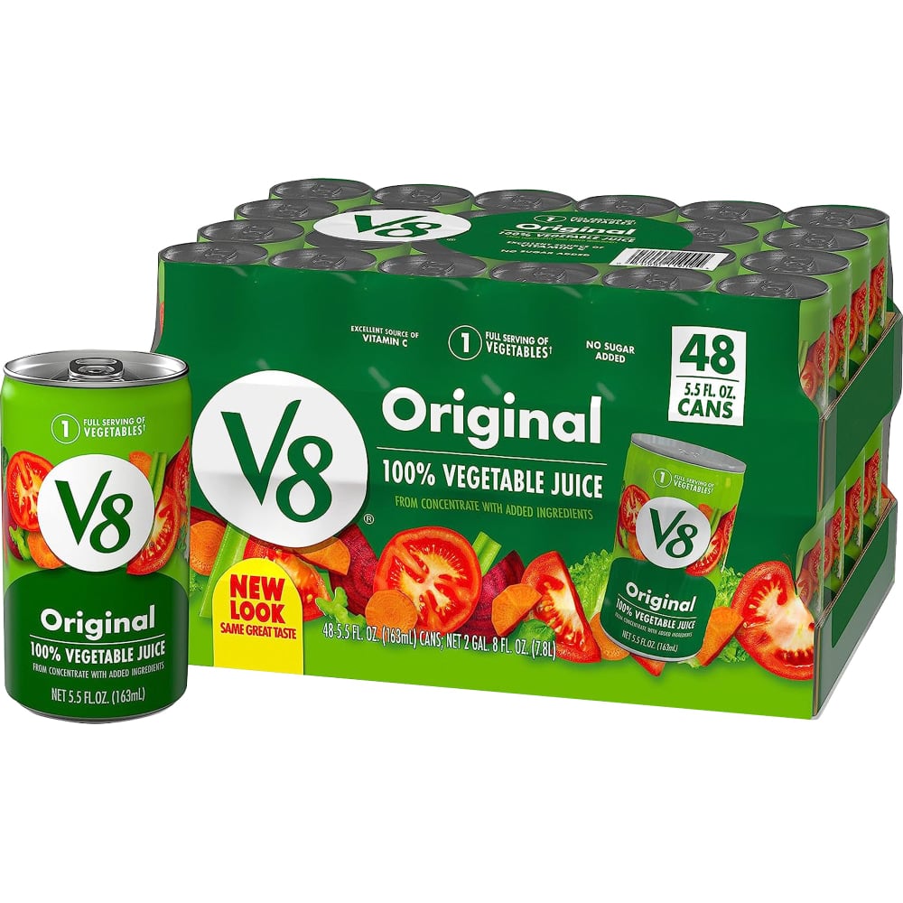 V8 Original Vegetable Juice, 5.5 Fl Oz, Carton Of 48 Cans MPN:CAM0882