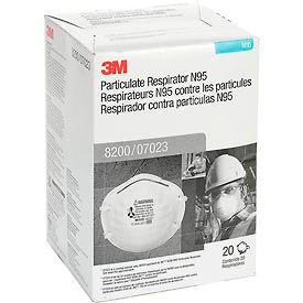 3M™ 8200/07023(AAD) N95 Disposable Particulate Respirator Box of 20 7000052787