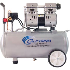 California Air Tools Ultra-Quiet Portable Air Compressor Horizontal 8 Gallon Cap. 2.2 CFM 1 HP CAT-8010-PK