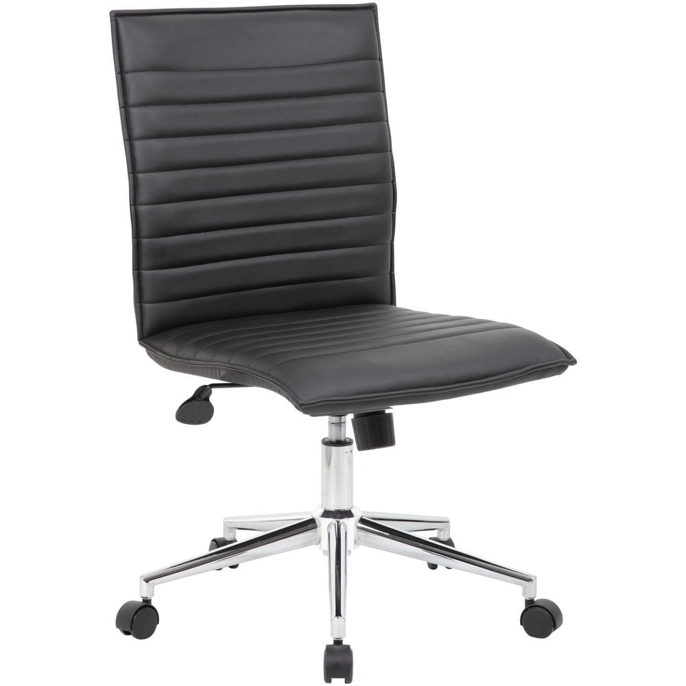 Task Chair:  Vinyl,  Adjustable Height,  Black MPN:B9534C-BK