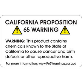 Tape Logic® Prop 65 Labels ''California Proposition 65...'' 2-3/8