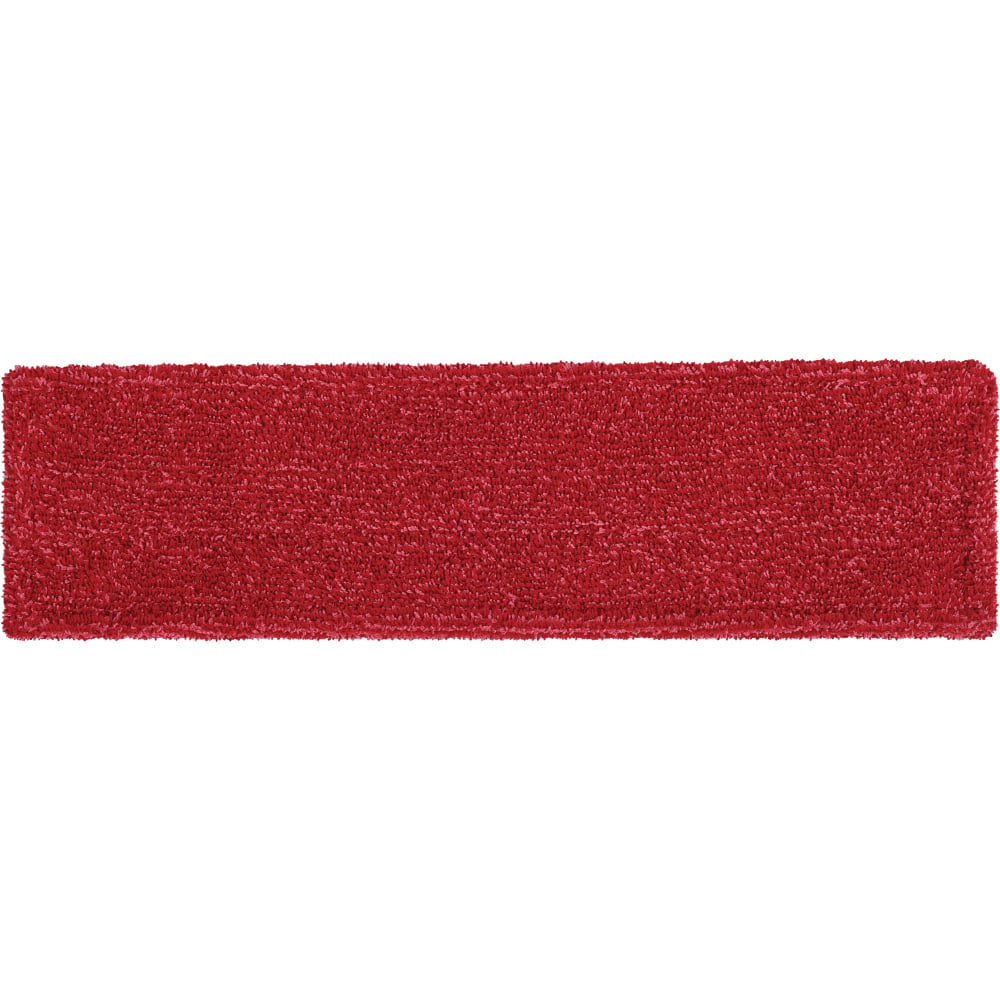 Rubbermaid Commercial Adaptable Microfiber Flat Mop Pads, 19-1/2in x 5-1/2in, Red, Pack Of 12 Pads MPN:2132423CT