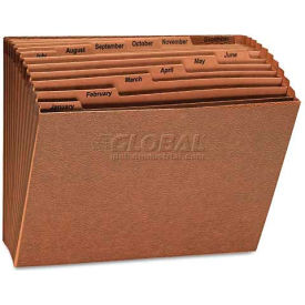 Universal® Leather-Like Expanding File Open Top 12 x 10 Jan.-Dec. Letter Redrope 13930******