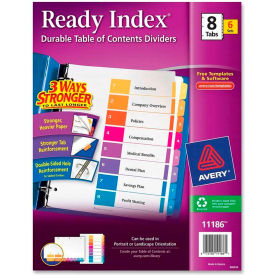 Avery Ready Index T.O.C. Reference Divider 1 to 8 8.5