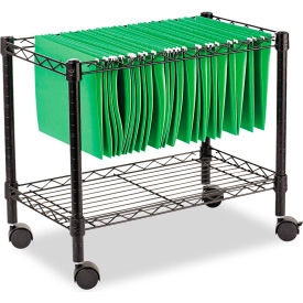 Alera® Single-Tier Rolling File Cart 24w x 14d x 21h Black ALEFW601424BL