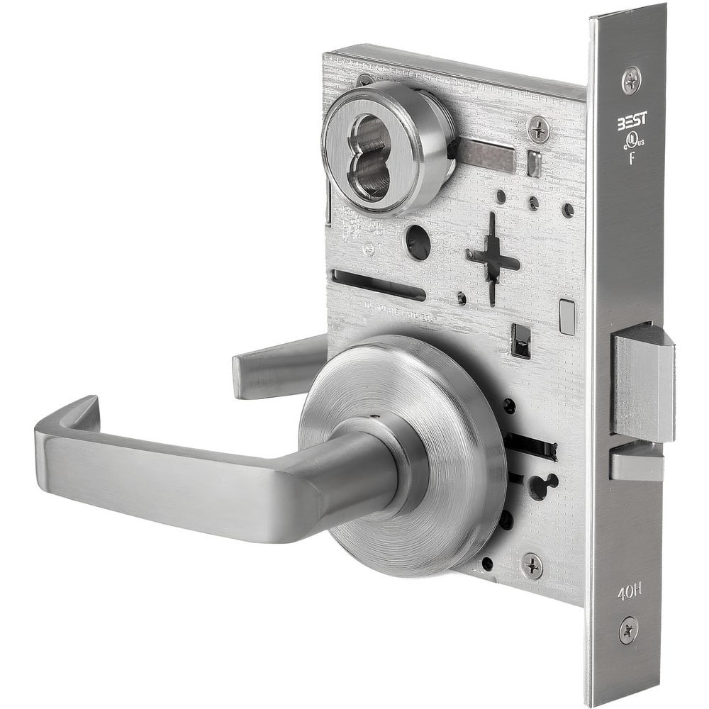 Lever Locksets, Lockset Type: Entrance/Office , Key Type: Keyed Different , Back Set: 2-3/4 (Inch), Cylinder Type: Less Core , Material: Metal  MPN:45H7A15H626