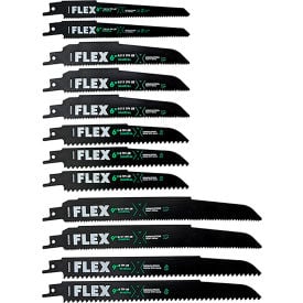 Flex Reciprocating Saw Blade w/ Storage Plastic Case 12 Piece FAM20201-12