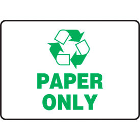 AccuformNMC™ Paper Only Label w/ Recycle Sign Plastic 7