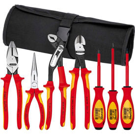 KNIPEX® 9K 98 98 26 US 7 Pc Pliers / Screwdriver Insulated Tool Set 1000V Nylon Pouch 9K 98 98 26 US