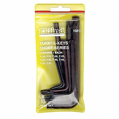 Torx Key Set L Shape 2 in to 4 1/4 in MPN:10810