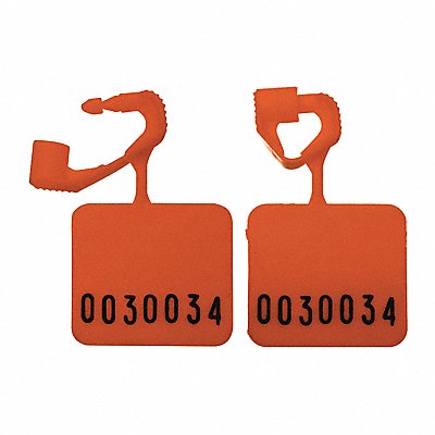 Padlock Seals Orange Unfinished PK250 MPN:092H01PPOR