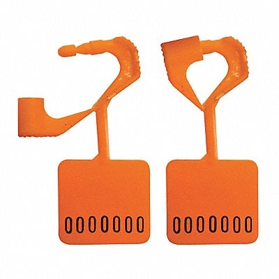 Padlock Seals Orange Unfinished PK250 MPN:092H02PPOR