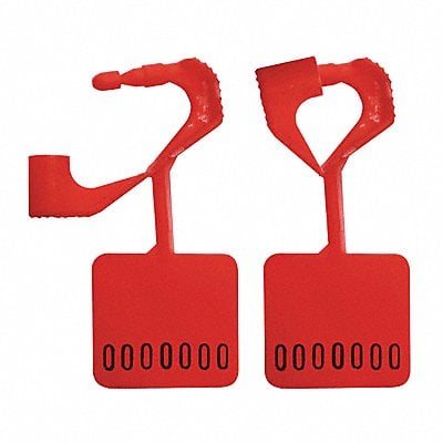 Padlock Seals Red Unfinished PK250 MPN:092H02PPRD