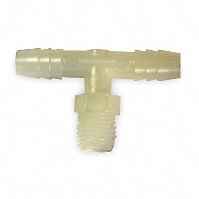 Male Tee 1/4 x 1/2 In Polypropylene PK10 MPN:T8-4WP