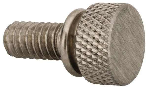 303 Stainless Steel Thumb Screw: 1/4-20, Knurled Head MPN:THS1137M07F16