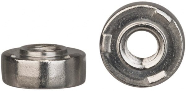 M5x0.80, 11.1mm Body Diam, Round Head, Grade 303 Stainless Steel Weld Nut MPN:EWNS-M5-0