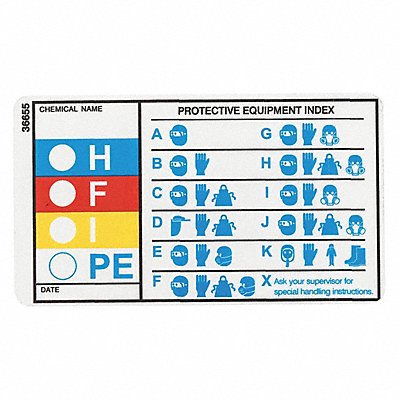 HMIG Label 2 in H 3-1/2 in W PK25 MPN:Y604387