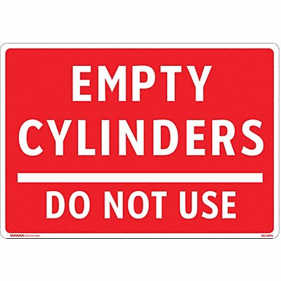 Gas Cylinder Sign Label 7 in x 10 in MPN:Y1345184