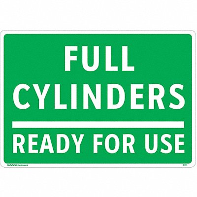 Gas Cylinder Sign Label 7 in x 10 in MPN:Y626303