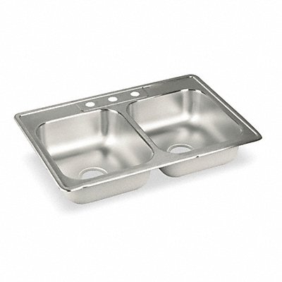 Elkay Doub Bowl Sink Rect 13inx16inx10in MPN:DLR3322103