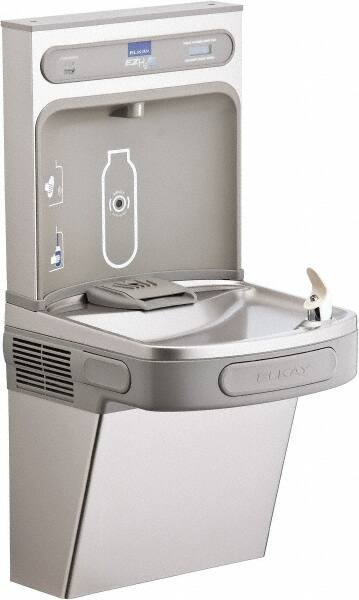 Floor Standing Water Cooler & Fountain: 8 GPH Cooling Capacity MPN:LZSDWSSK