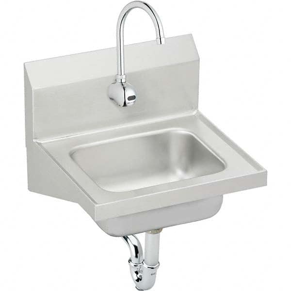 Hand Sink: Wall Mount, Electronic Faucet, 304 Stainless Steel MPN:CHS1716SACTMC