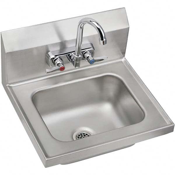 Hand Sink: Wall Mount, Manual Faucet, 304 Stainless Steel MPN:CHSB1716C