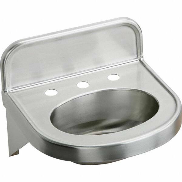 Lavatory Sink: Wall-Hung Mount, 304 Stainless Steel MPN:ELV18173