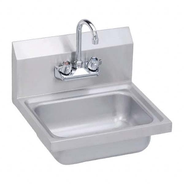 Hand Sink: Wall Mount, Manual Faucet, 300 Stainless Steel MPN:SEHS-17X