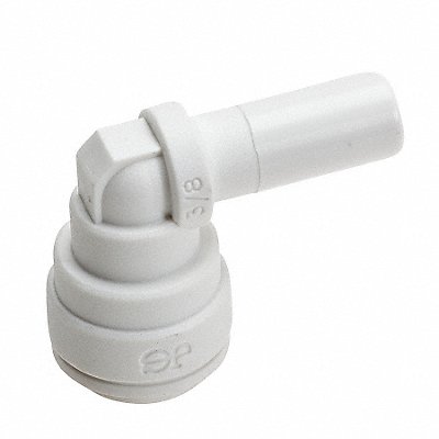 Quick Connect Stem Elbow White Plastic MPN:70818C