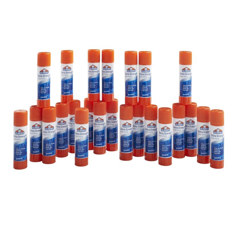 Elmers Extra-Strength Office Glue Sticks, 0.28 Oz., Pack Of 24 (Min Order Qty 5) MPN:E554