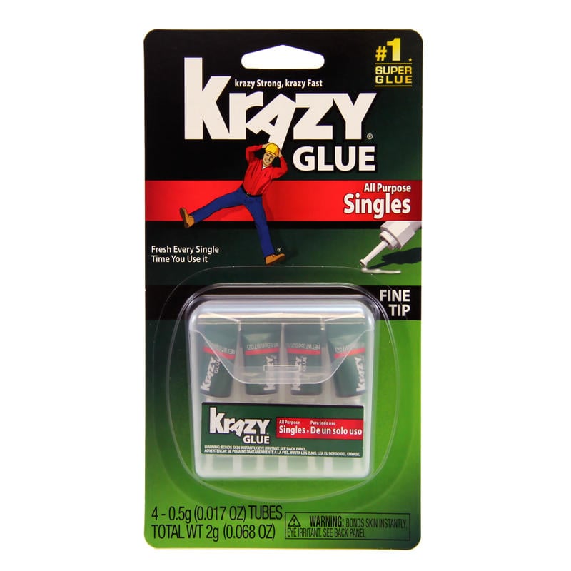 Krazy Glue, All-Purpose Single-Use, .07 Oz., Clear, Pack Of 4 (Min Order Qty 31) MPN:KG58248SN