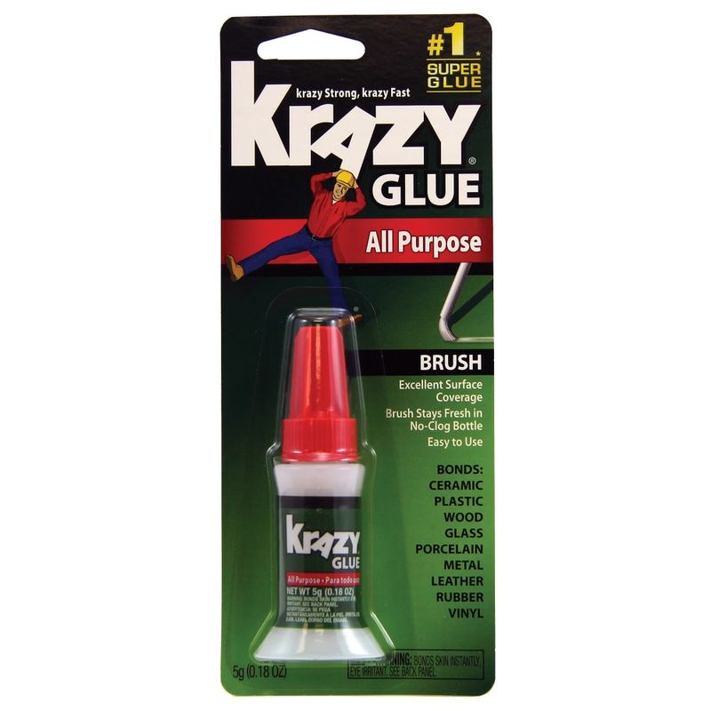 Krazy Glue, All-Purpose Brush-On Formula, .18 Oz., Clear (Min Order Qty 32) MPN:KG92548R