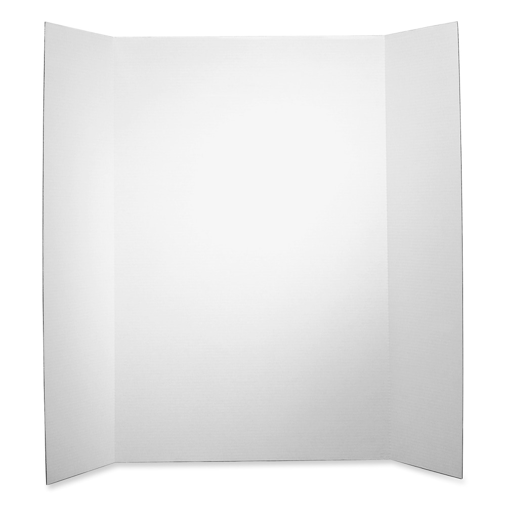 Elmers Tri-Fold Corrugated Project Display Boards, 36in x 48in, White, Carton Of 25 MPN:730300