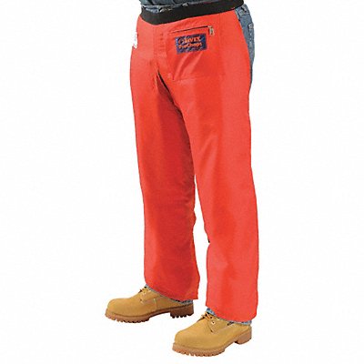 K7367 Chain Saw Chaps Orange Nylon 33 in L MPN:WELJE90233